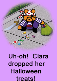 Clarence Bear
                                            trick-or-treating
